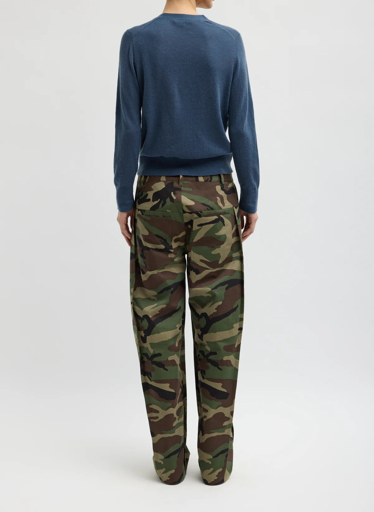 Tibi Camoflauge Twill Tuck Jean - Regular