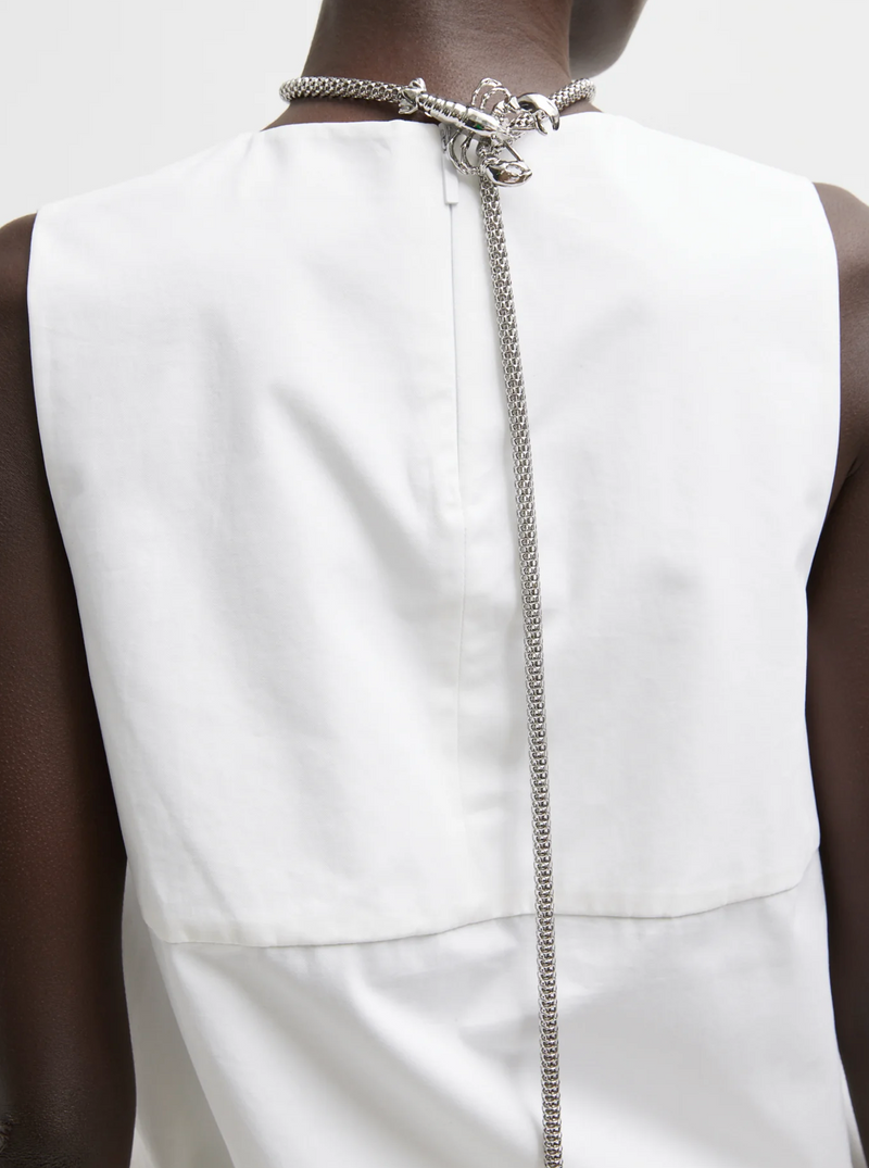Tibi Bio Twill Easy Tie Top