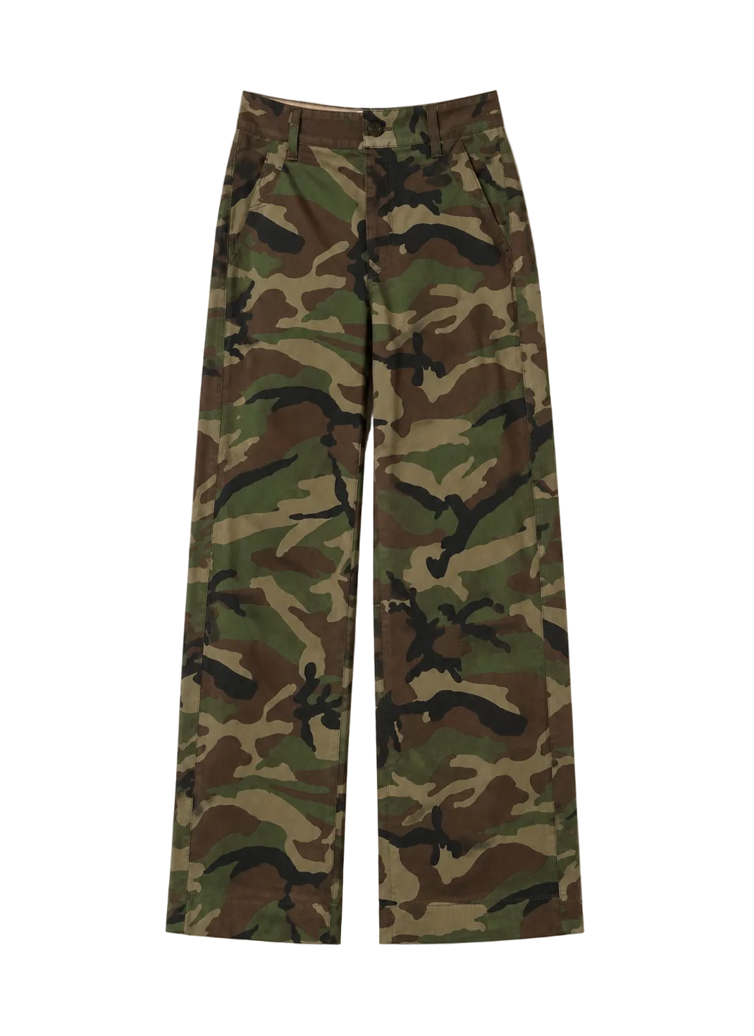 Tibi Camoflauge Twill Tuck Jean - Regular