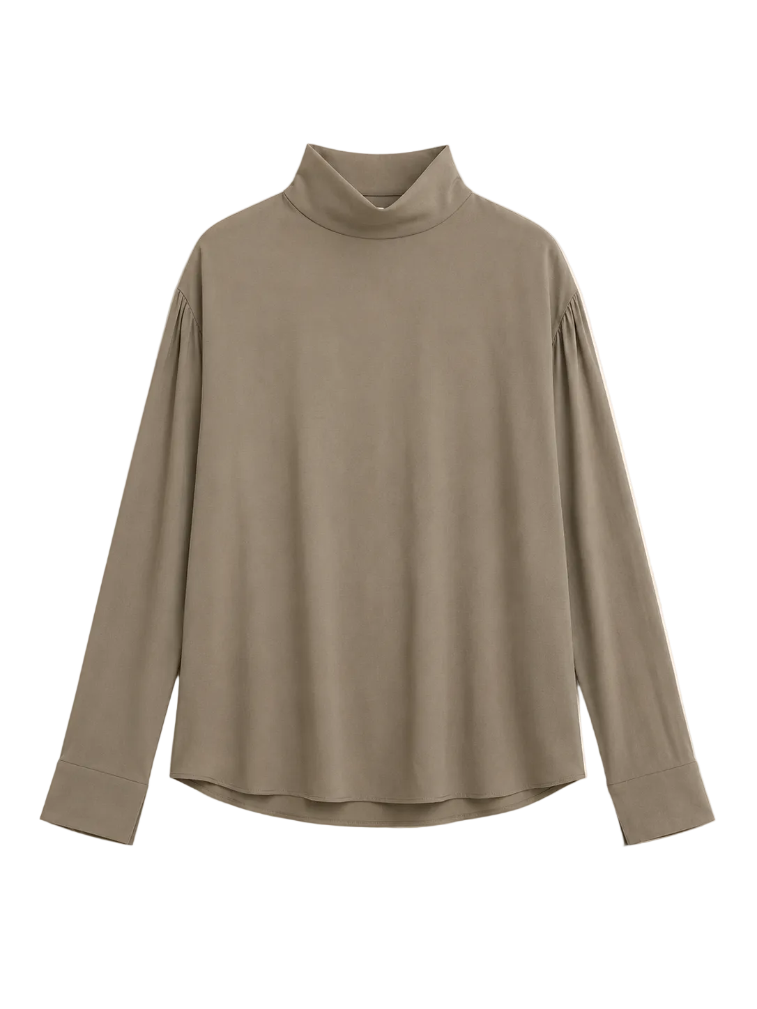 Tibi Feather Weight Funnel Neck Shirt