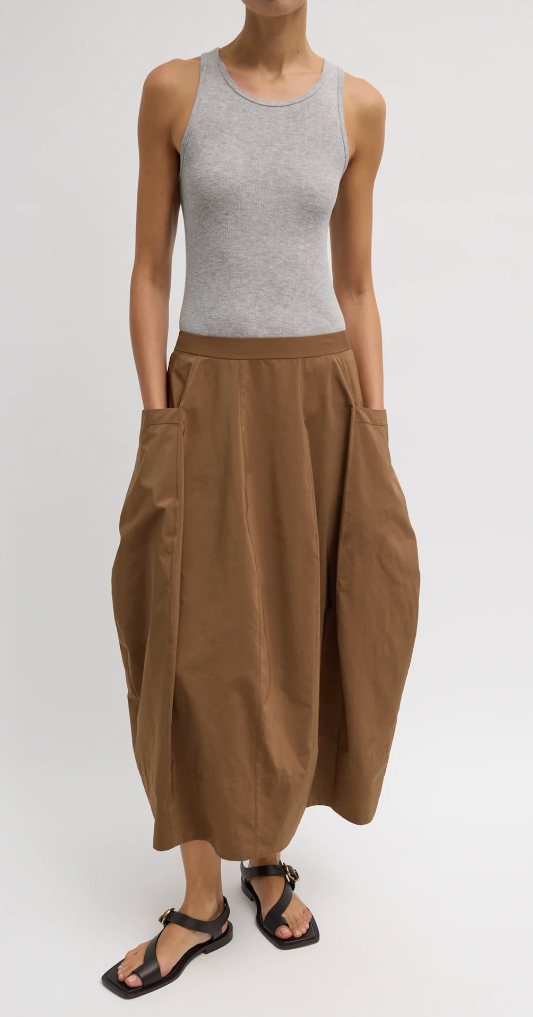 Tibi Nylon Lantern Skirt - Short Length