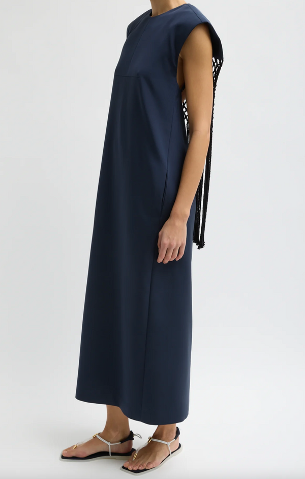 Tibi Silk Nylon Macrame Dress