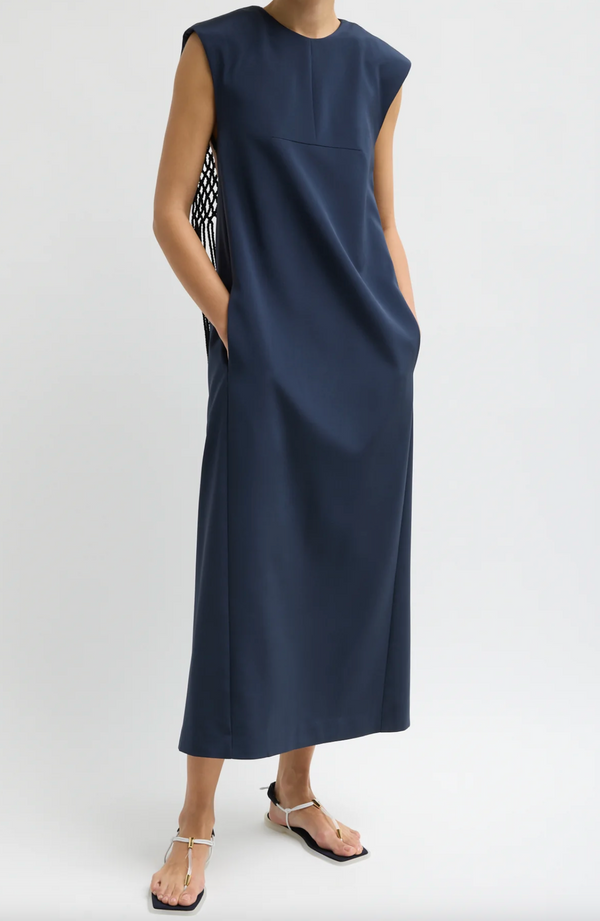 Tibi Silk Nylon Macrame Dress