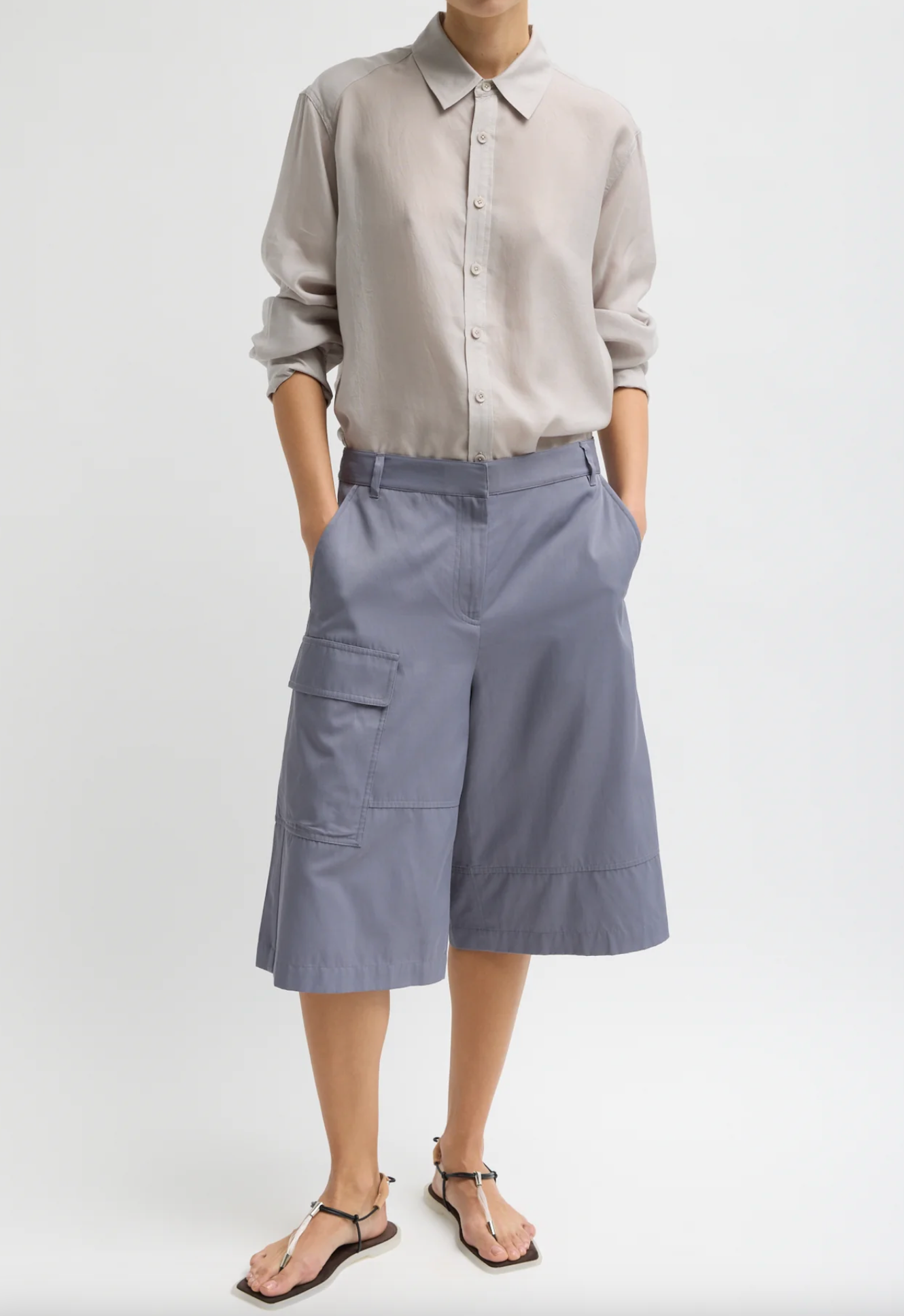 Tibi Silk Voile Charlie Men's Slim Shirt