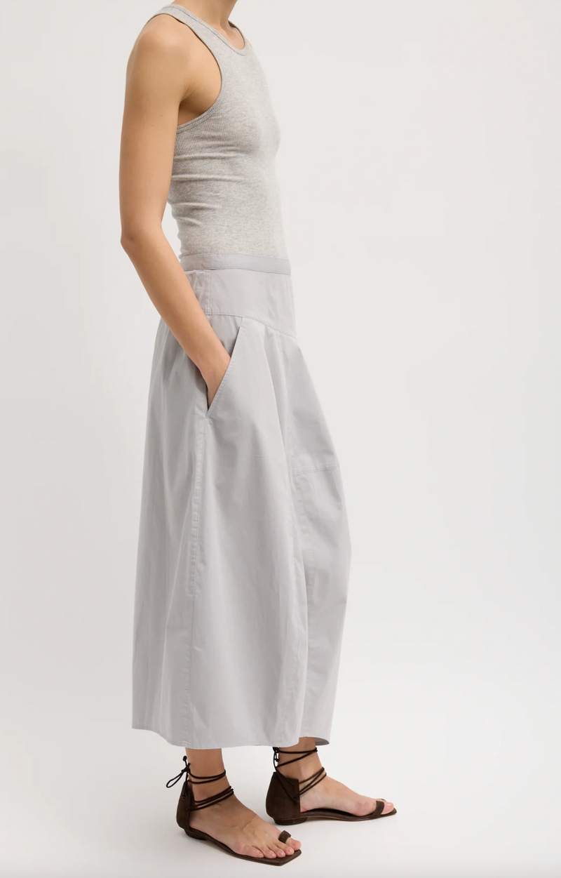 Tibi Silky Cotton Asymmetrical Balloon Skirt
