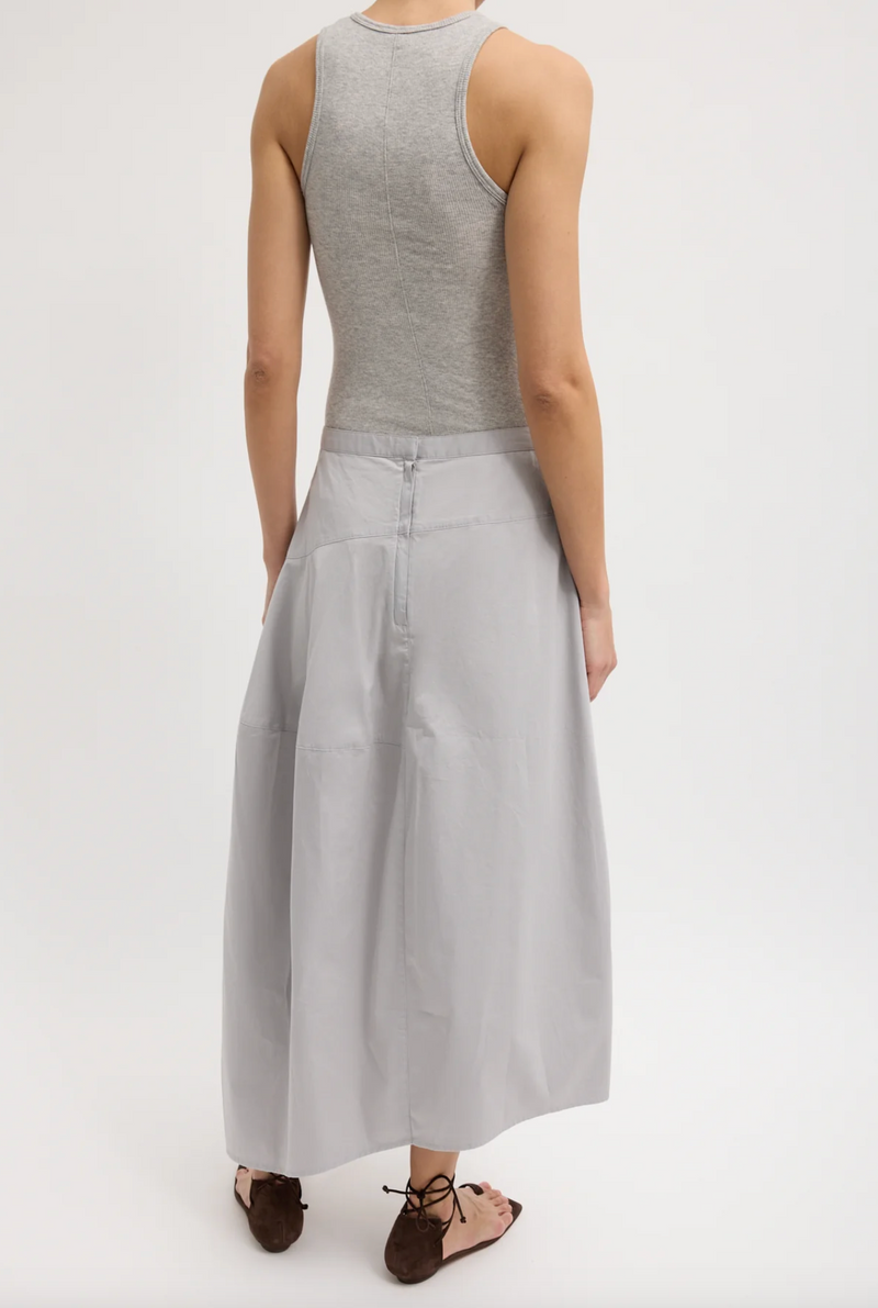 Tibi Silky Cotton Asymmetrical Balloon Skirt
