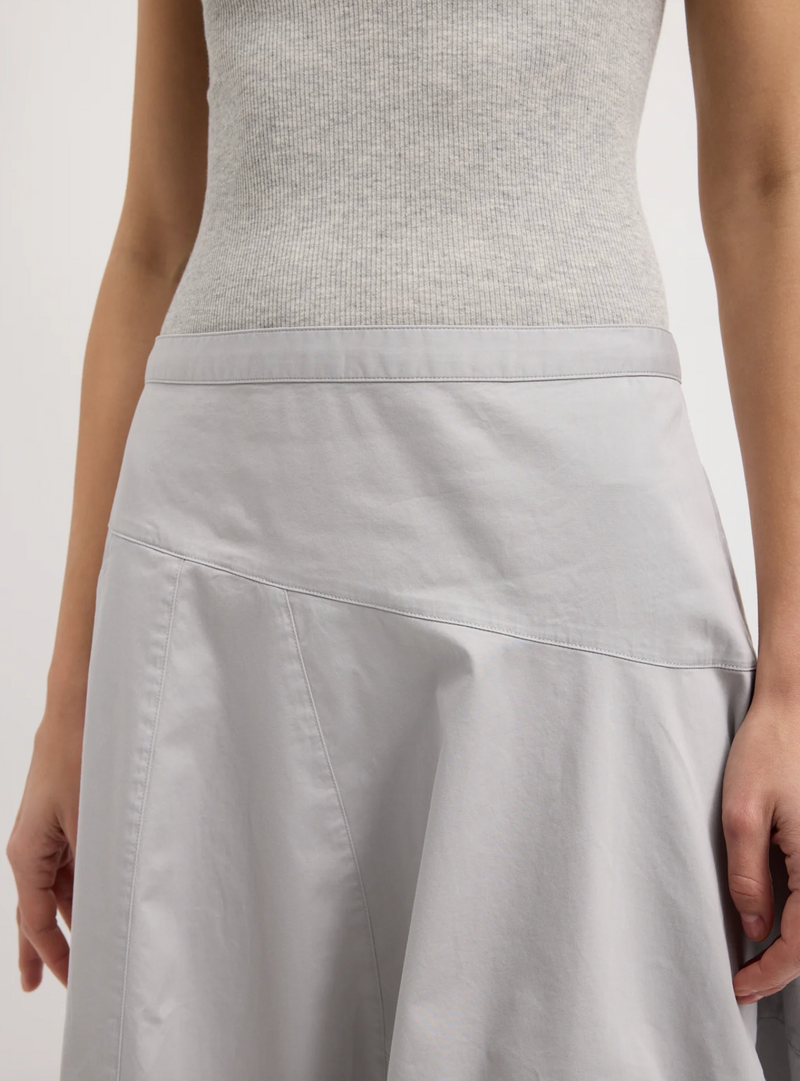 Tibi Silky Cotton Asymmetrical Balloon Skirt