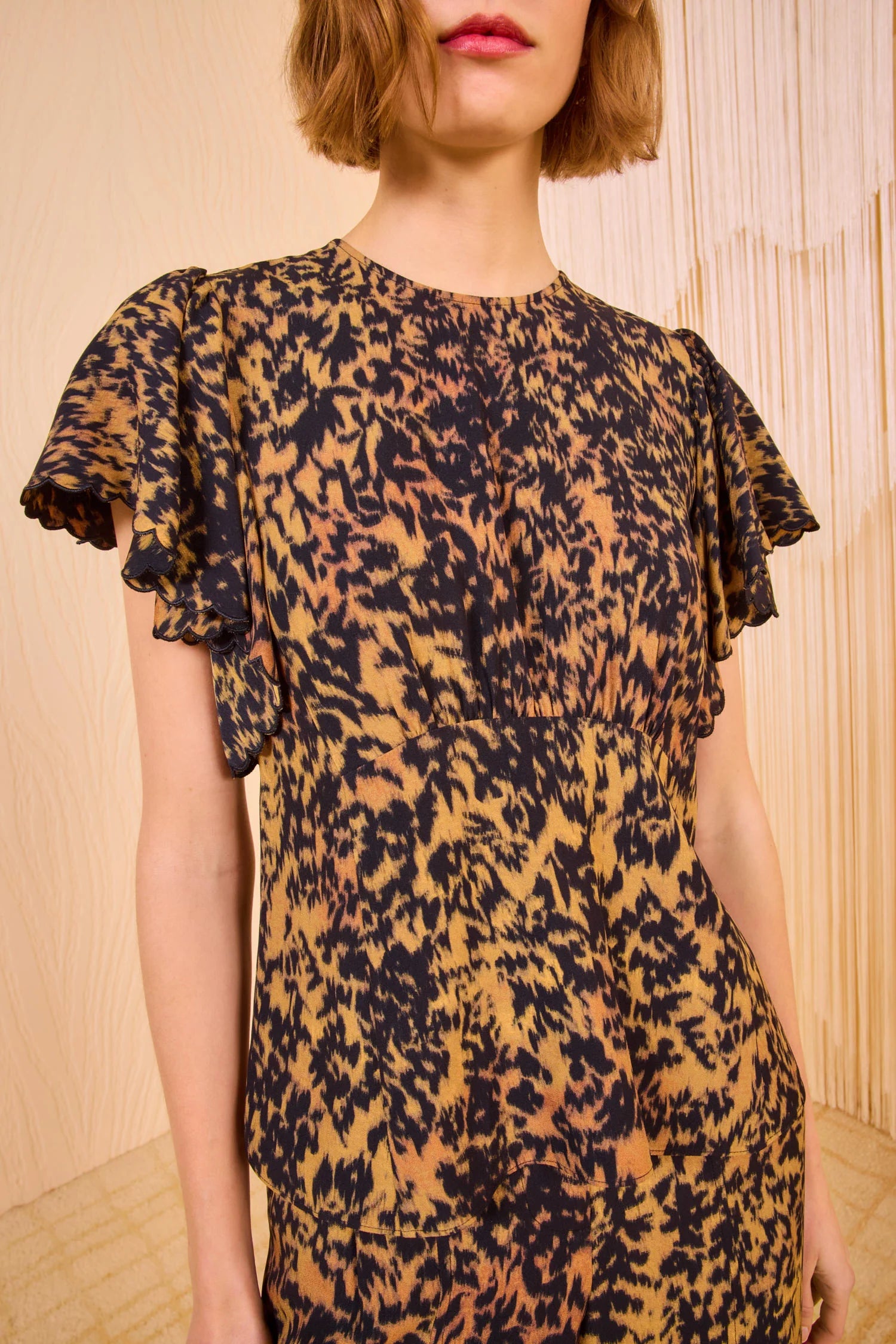 Ulla Johnson Nejma Flutter Sleeve Blouse