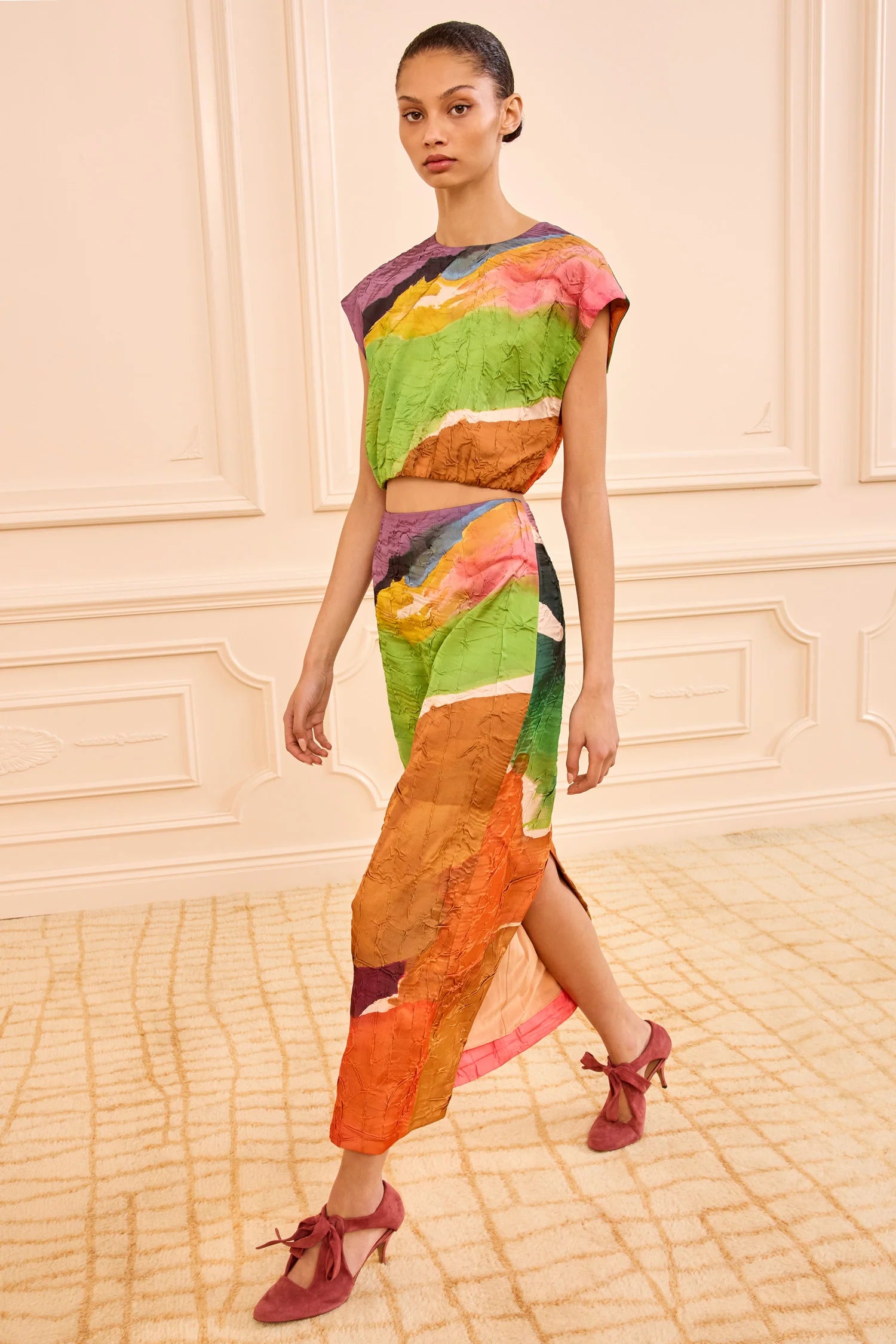 Ulla Johnson Gisella Satin Crop Top