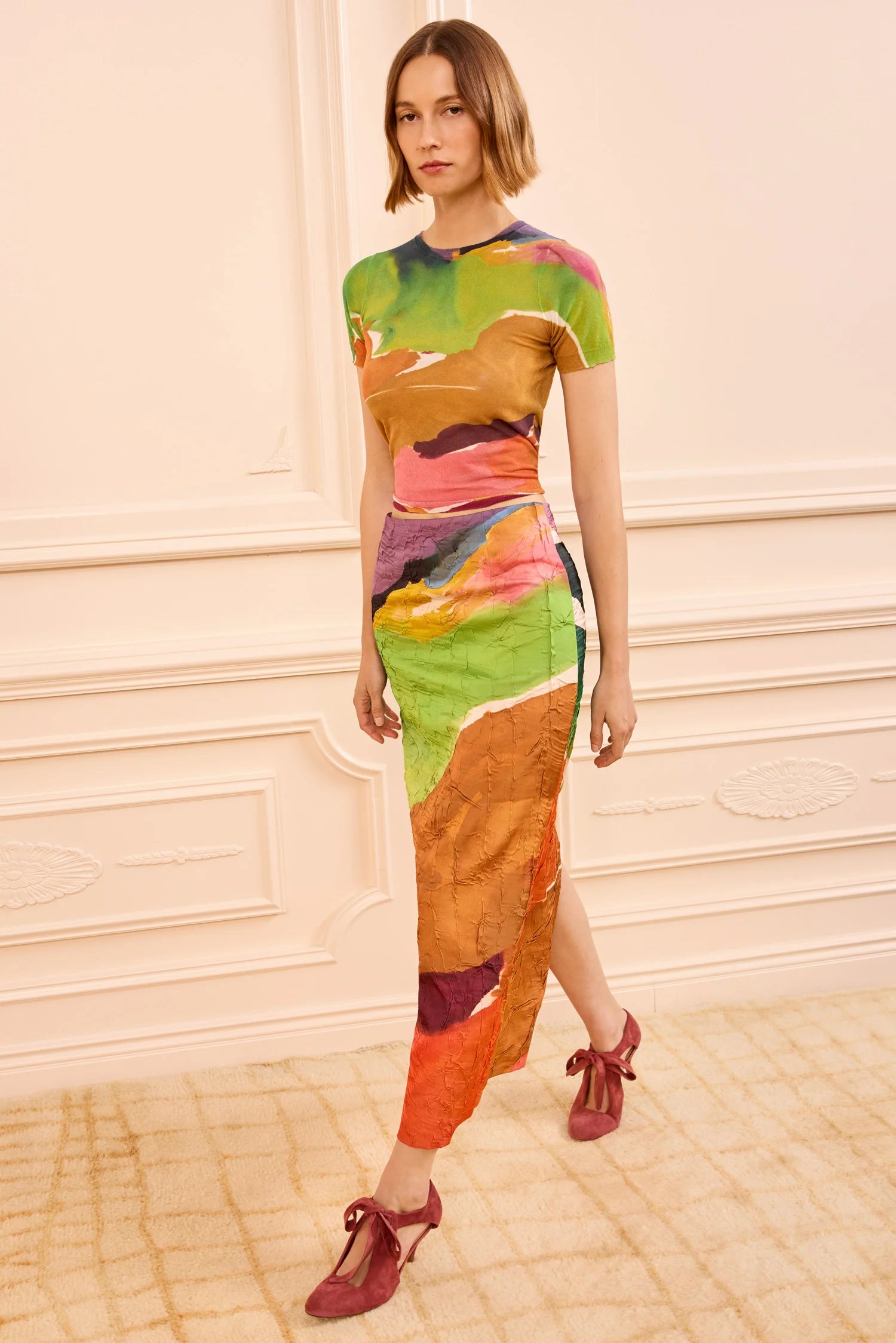 Ulla Johnson Inez Satin Pencil Skirt