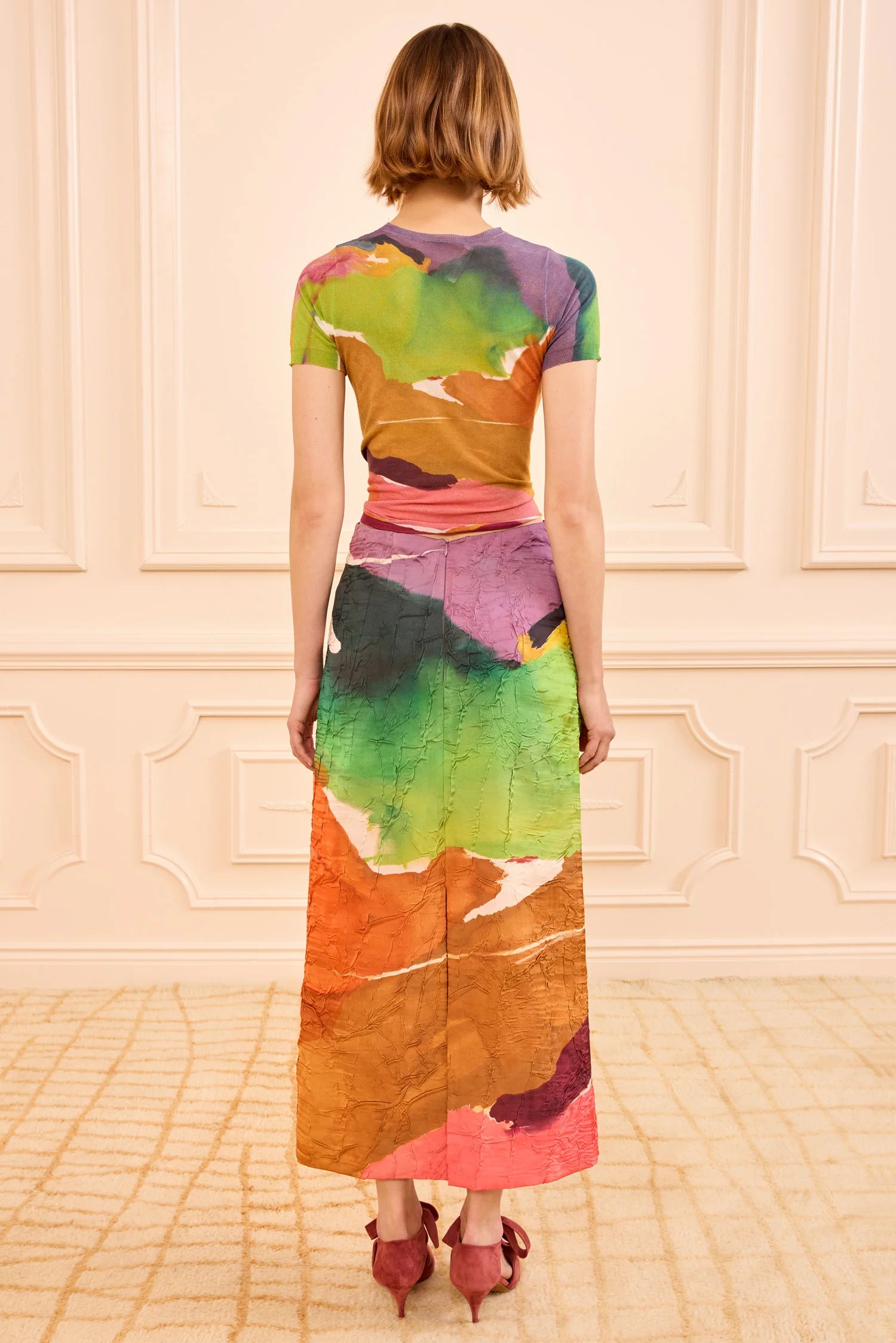 Ulla Johnson Inez Satin Pencil Skirt