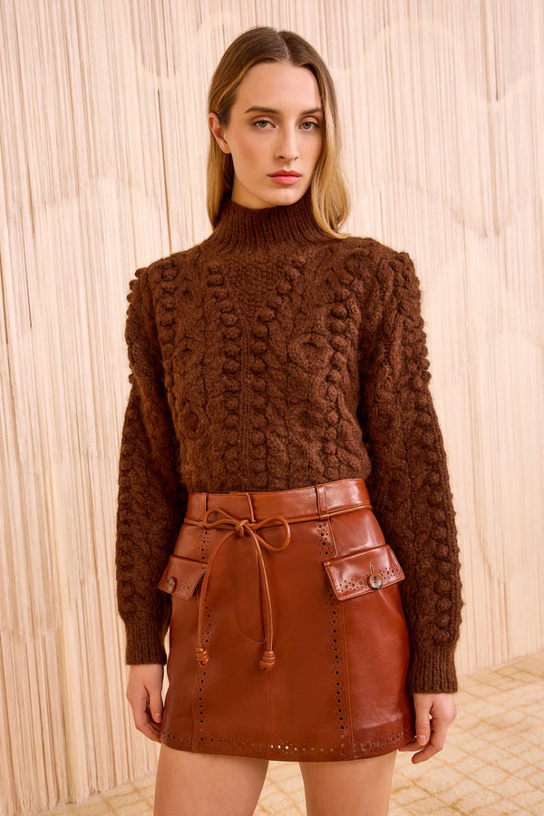 Ulla Johnson Luna Leather Mini Skirt