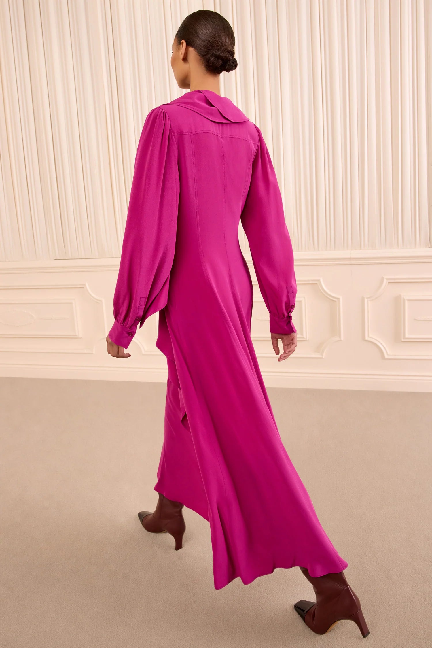 Ulla Johnson Sabrina Long Sleeve Silk Dress