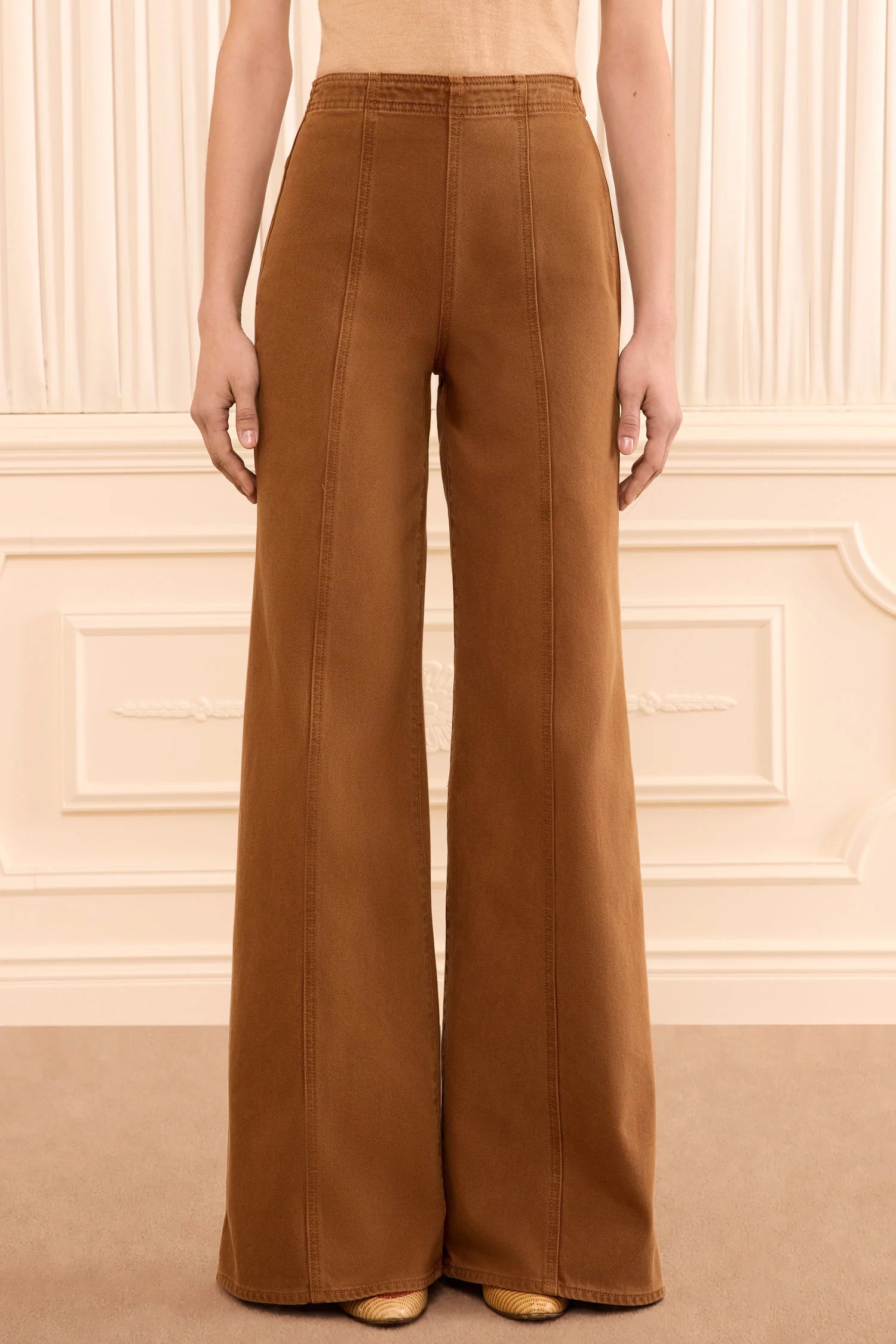 Ulla Johnson The Bianca Wide Leg Seamed Jean