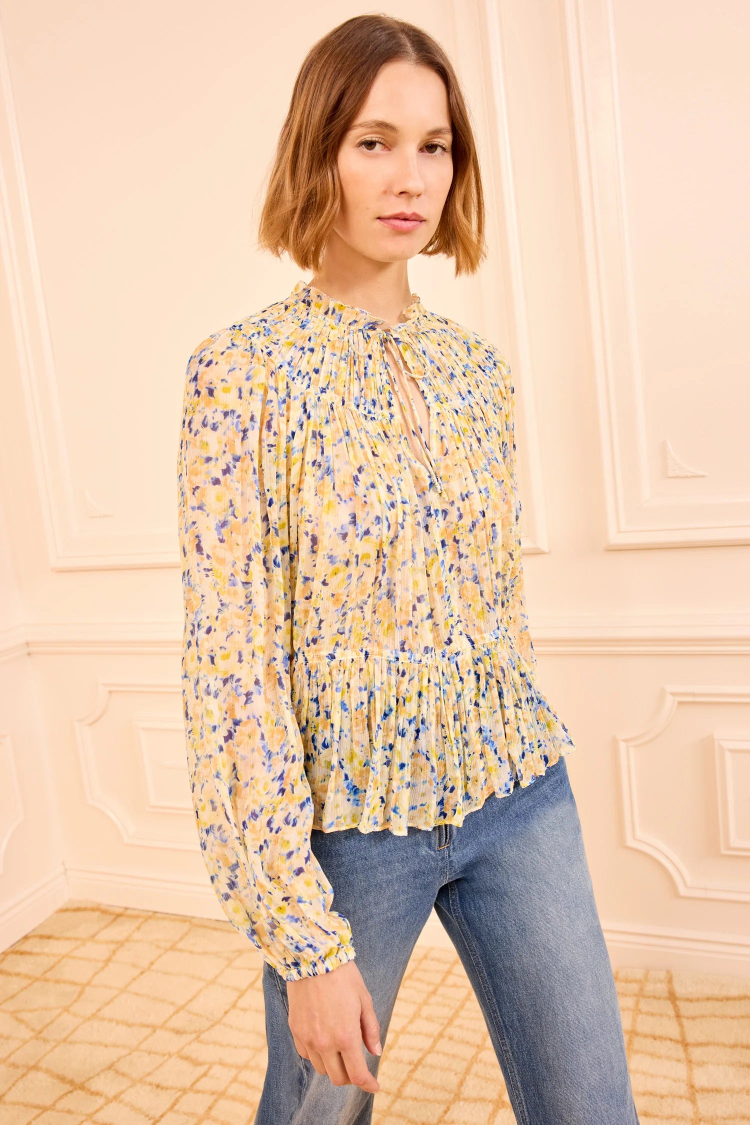 Ulla Johnson Leandra Long Sleeve Silk Blouse