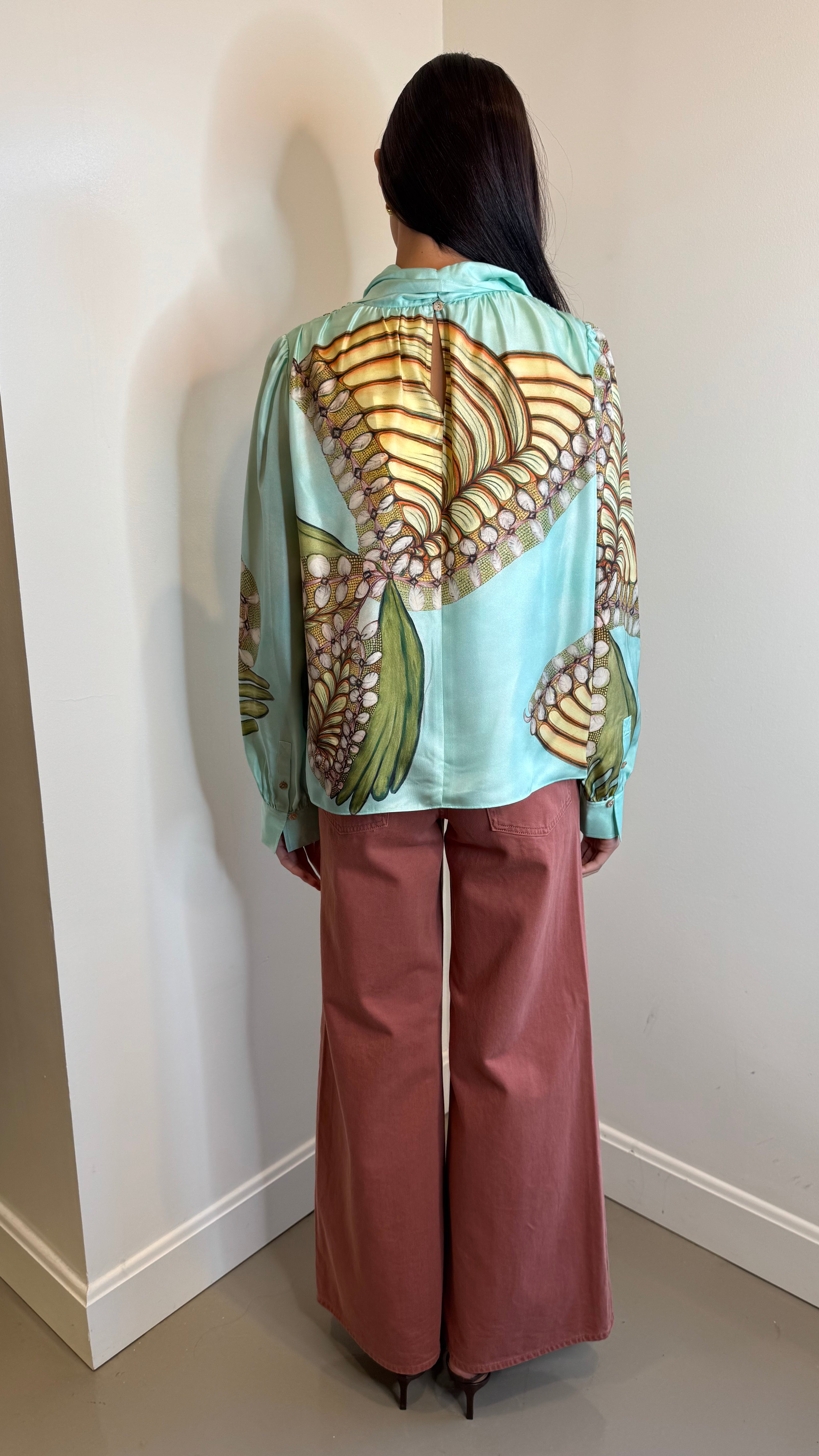 Ulla Johnson Ornament Tie Neck Blouse