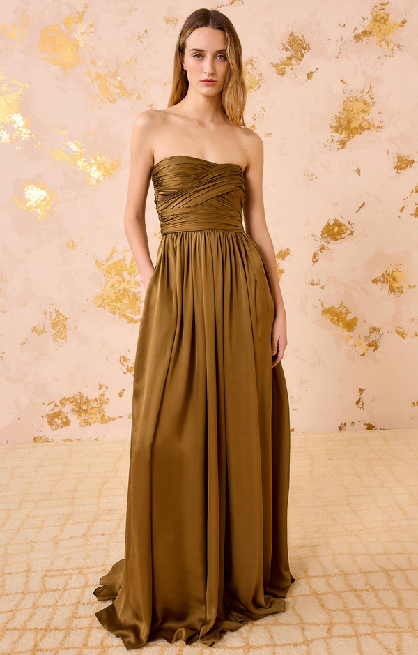 Ulla Johnson Anastasia Silk Strapless Gown