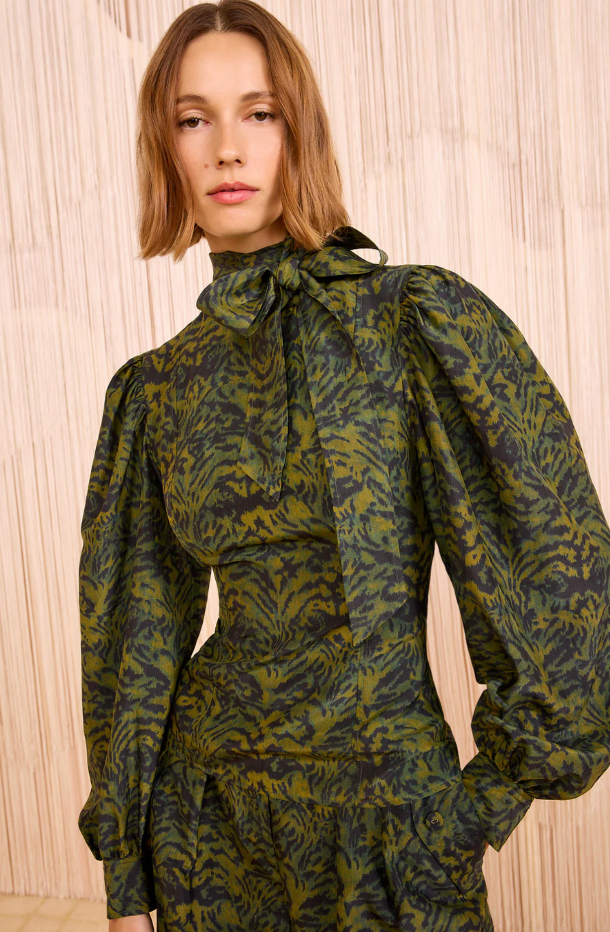 Ulla Johnson Giorgia Silk Neck Tie Blouse