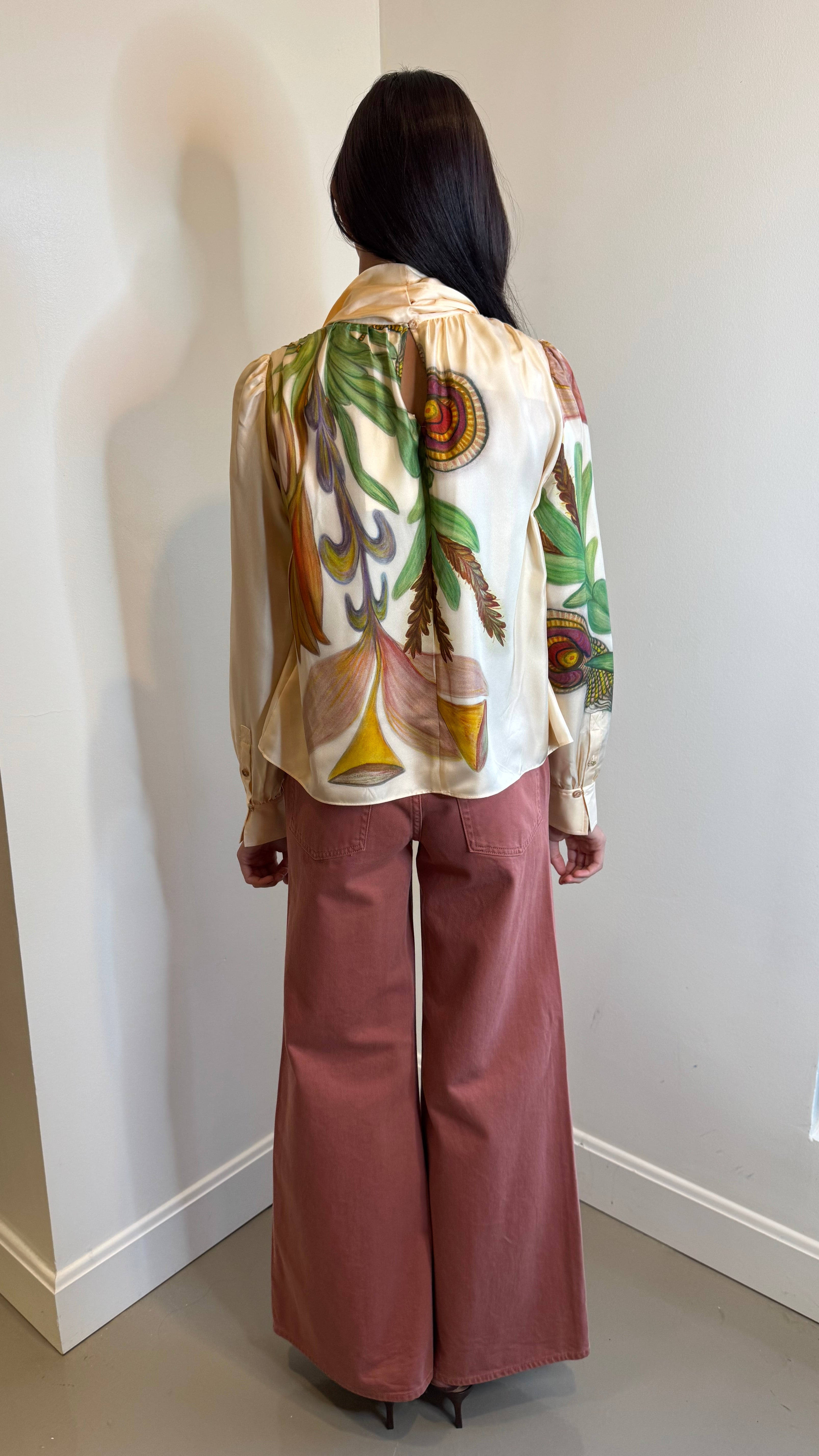 Ulla Johnson Ornament Tie Neck Blouse