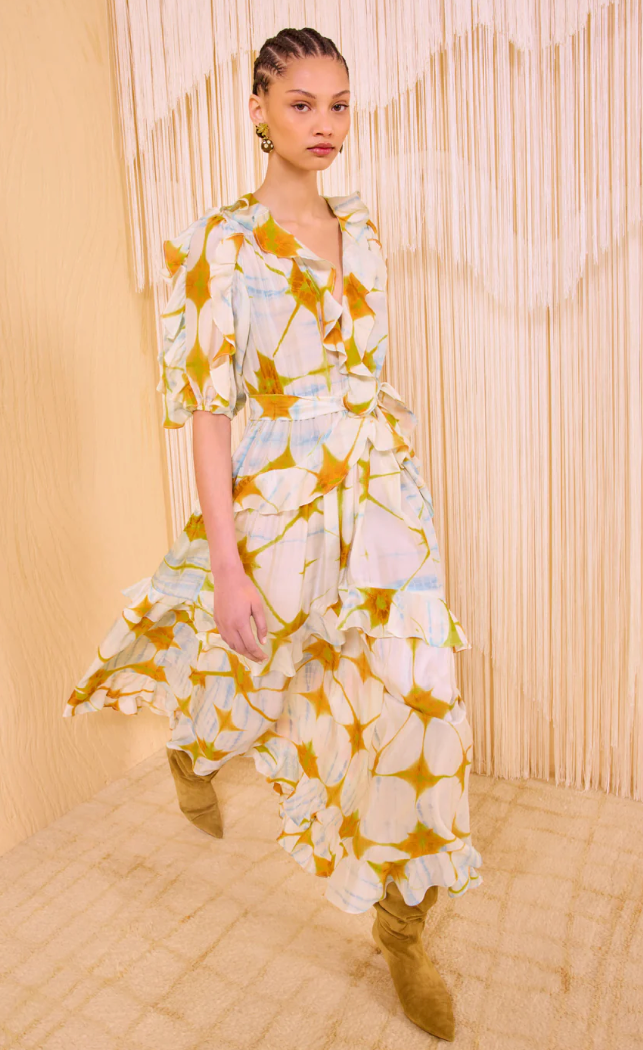 Ulla Johnson Tida Short Sleeve Midi Dress