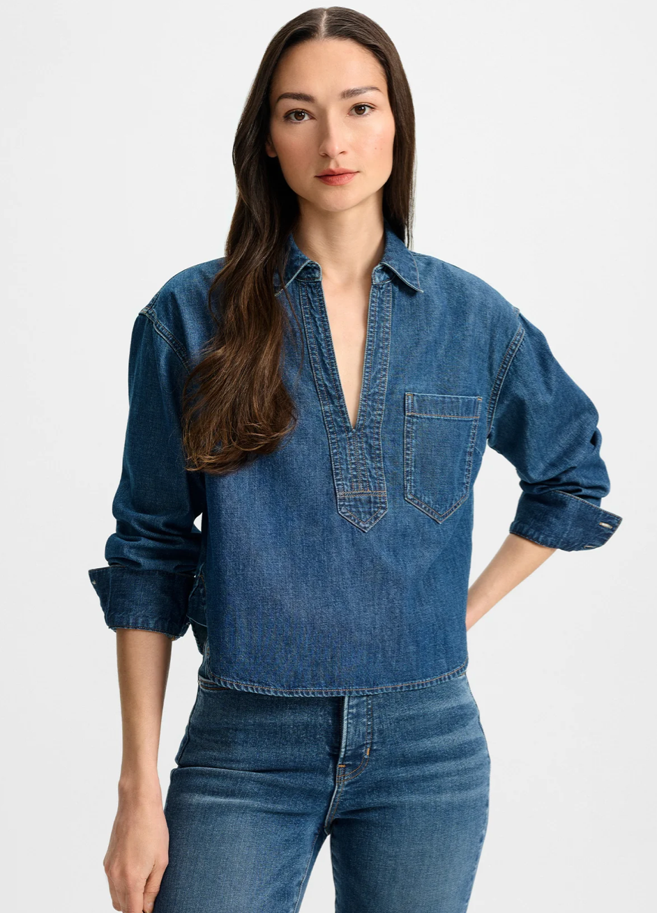 Veronica Beard Khai Denim Top
