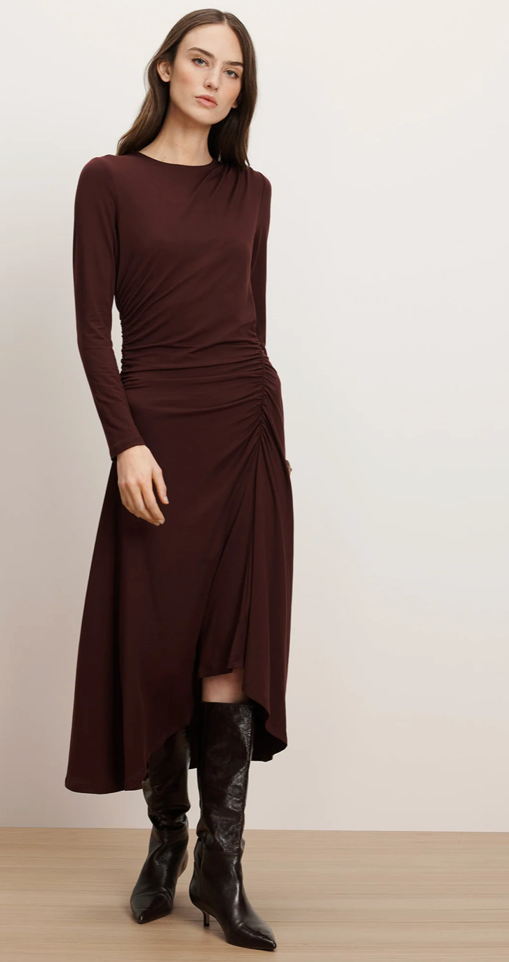 Veronica Beard Theodora Ruched Midi Dress