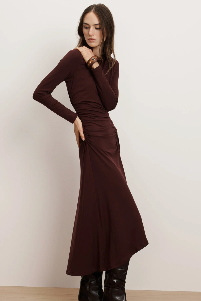 Veronica Beard Theodora Ruched Midi Dress
