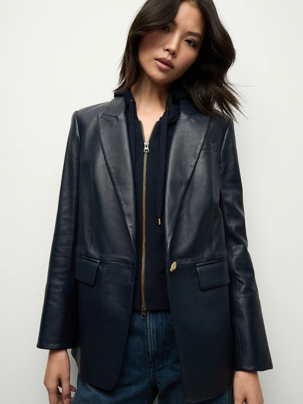 Veronica Beard Vega Leather Dickey Jacket