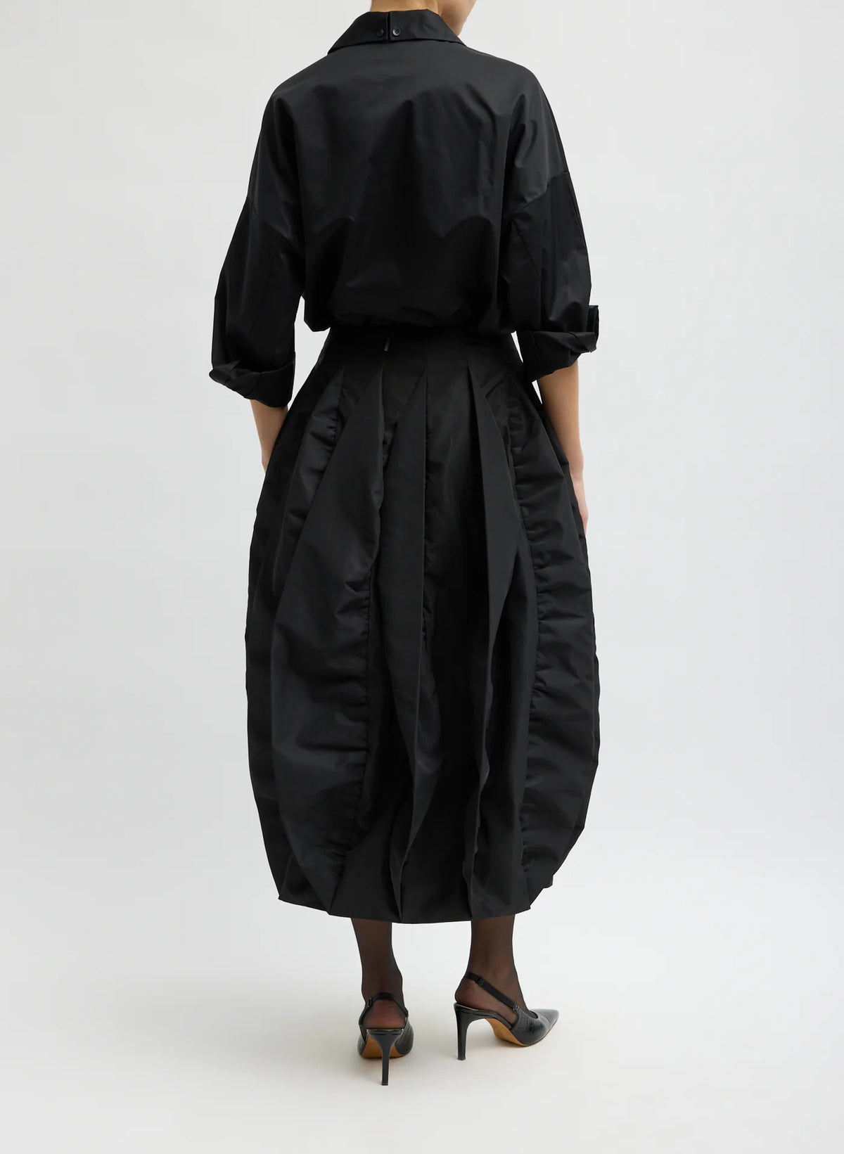 Tibi Recycled Italian Sporty Nylon Skirt