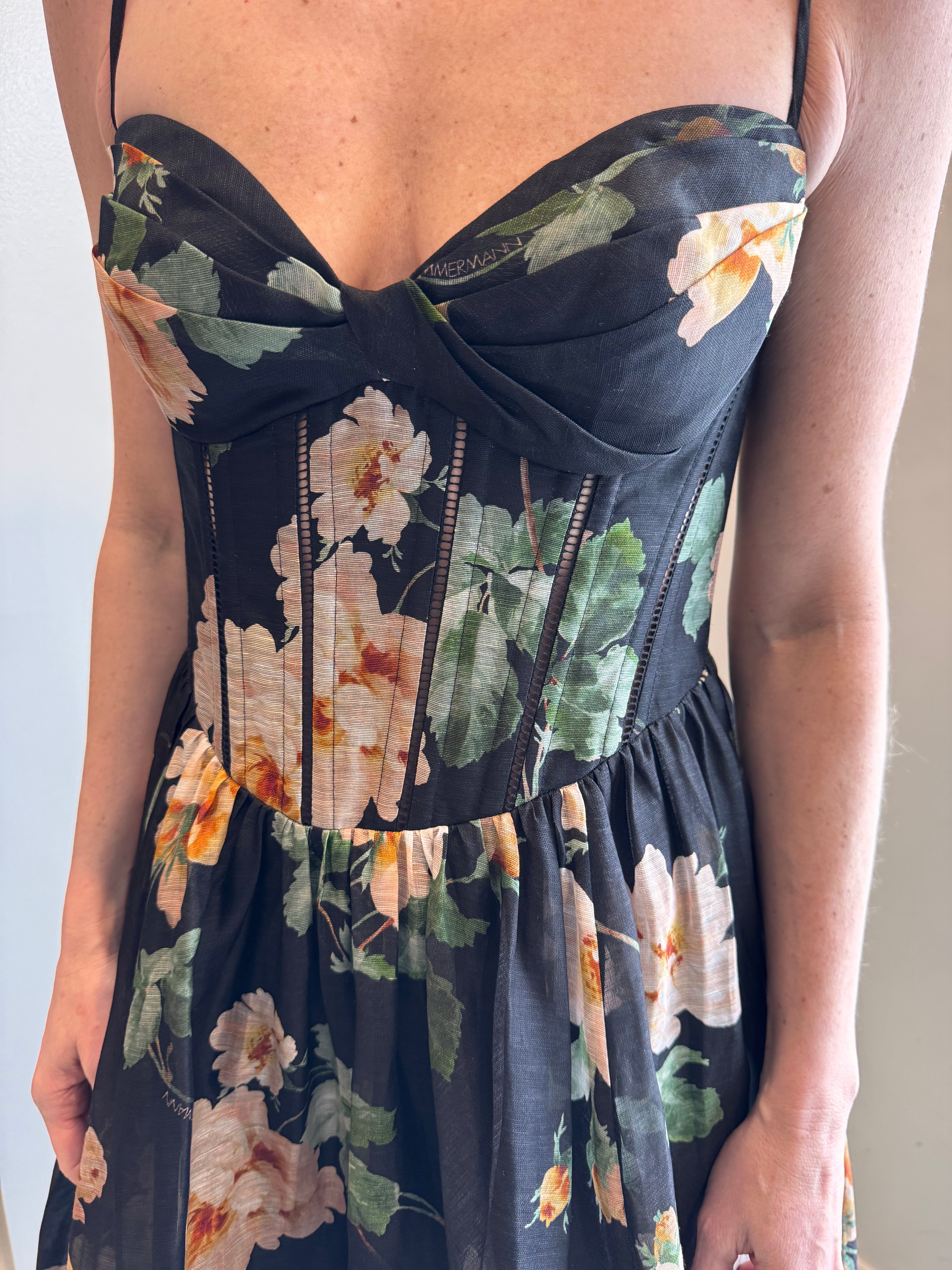Zimmermann Luna Corset Midi Dress