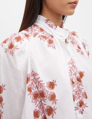 Alix of Bohemia Annabel Pink Dahlia Blouse