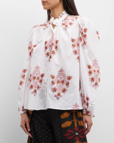 Alix of Bohemia Annabel Pink Dahlia Blouse