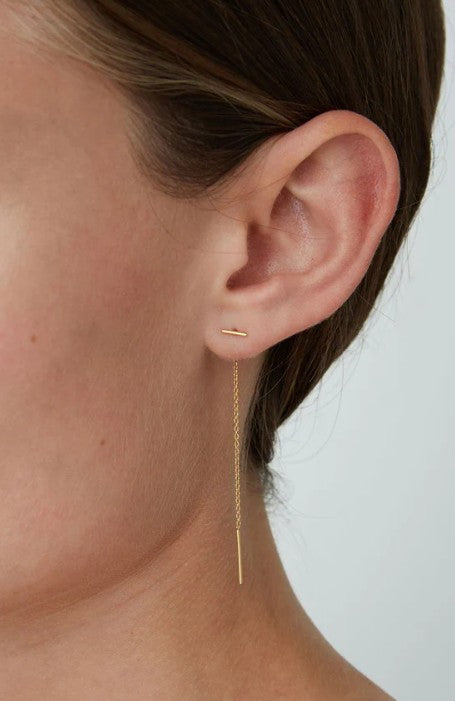 Chan Luu Gold Bar Chain Thread Earrings