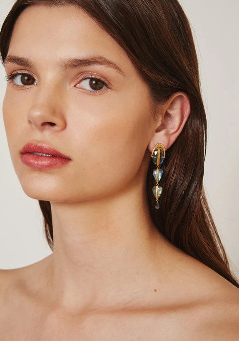 Chan Luu Labradorite Mix Rise Earrings