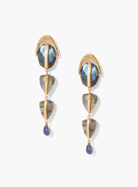 Chan Luu Labradorite Mix Rise Earrings