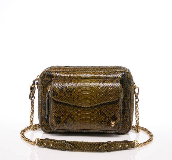 Claris Virot Charly Python Bag