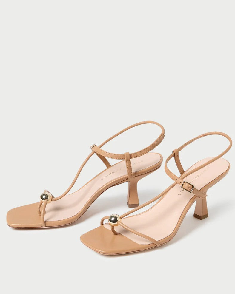 Loeffler Randall Triana Leather Mid-Heel Sandal