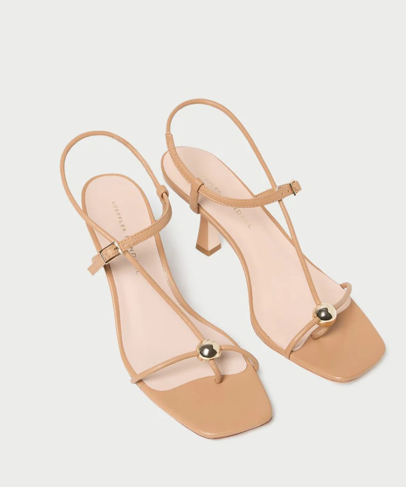 Loeffler Randall Triana Leather Mid-Heel Sandal