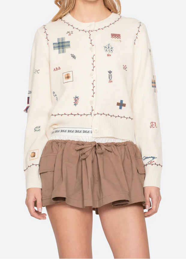Sea Claira Embrodiered Knit Cardigan