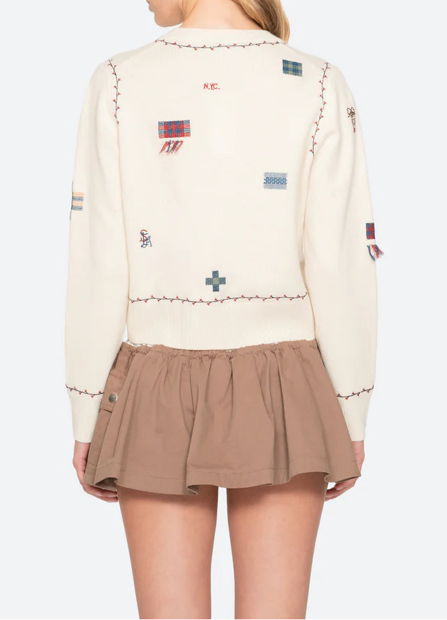 Sea Claira Embrodiered Knit Cardigan