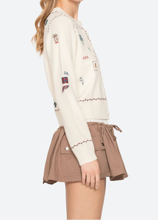 Sea Claira Embrodiered Knit Cardigan