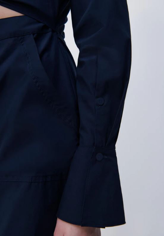Simkhai Colbi Cotton Poplin Mini Shirt Dress