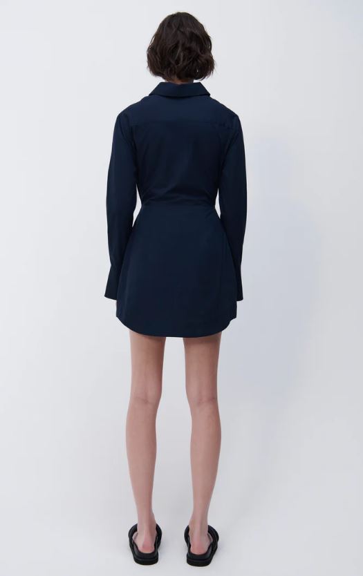Simkhai Colbi Cotton Poplin Mini Shirt Dress