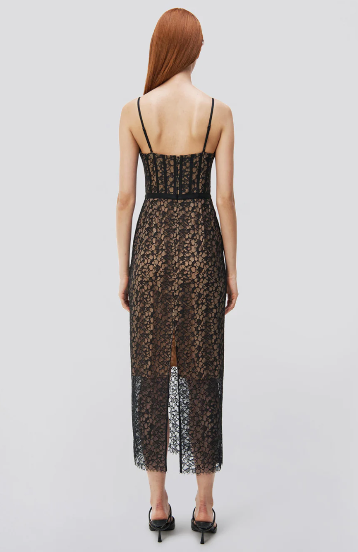 Simkhai Ruth Lace Bustier Midi Dress