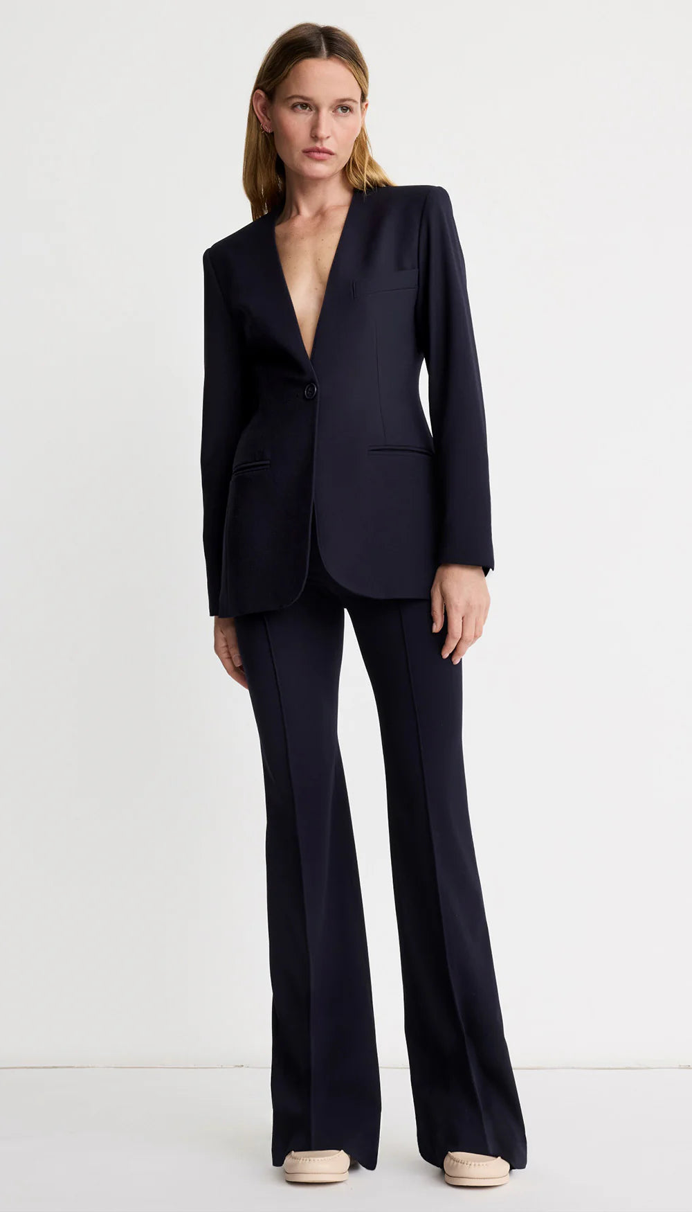 Smythe Pintuck Flare Pant