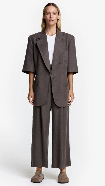 Smythe Short Sleeve Oversized Blazer
