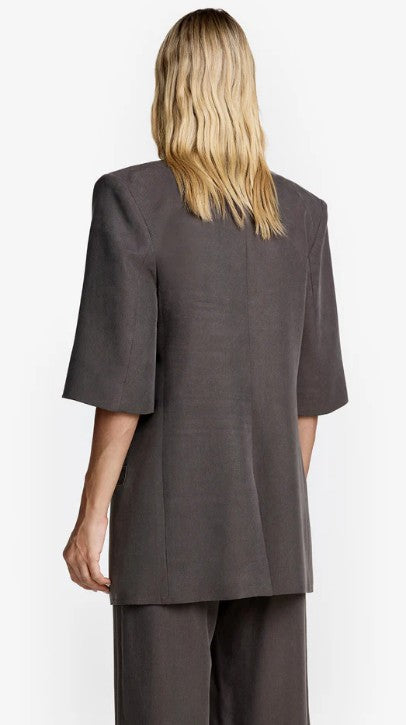 Smythe Short Sleeve Oversized Blazer