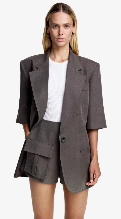 Smythe Short Sleeve Oversized Blazer