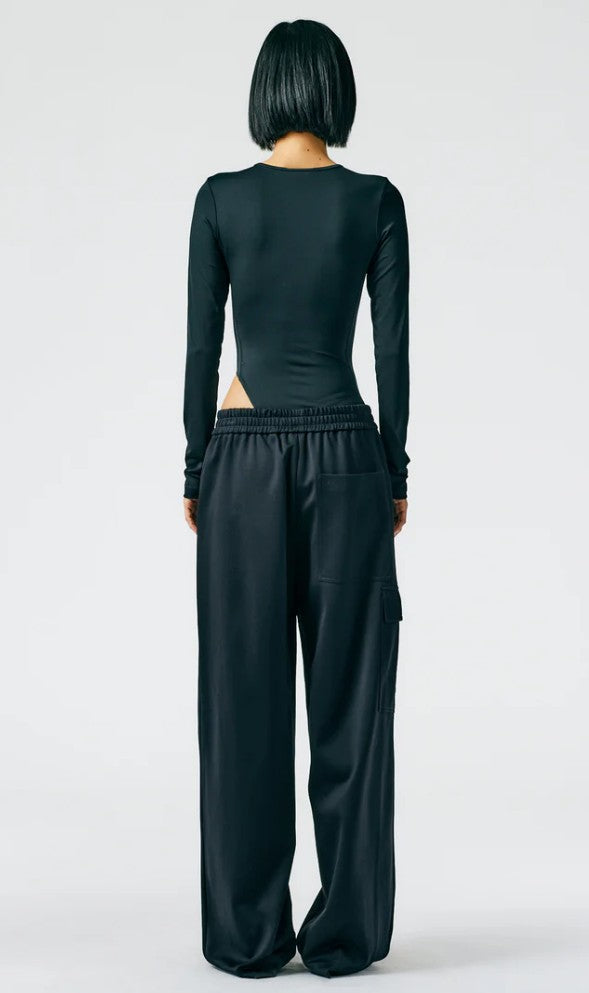 Tibi Active Knit Wide Leg Pull On Pant