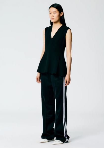 Tibi Active Knit Scottie Striped Jogger